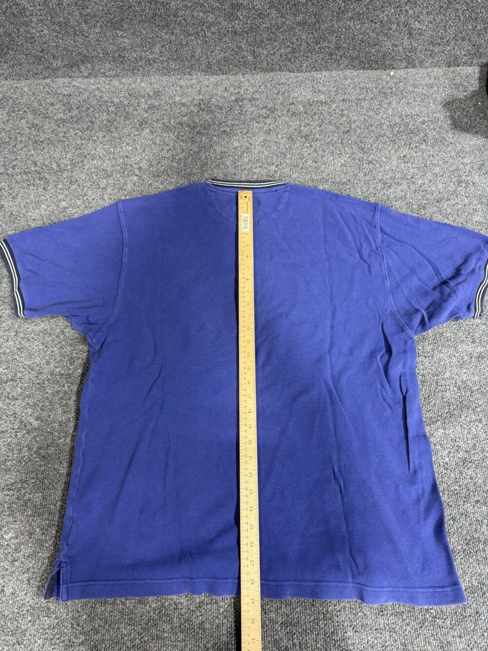 Chaps Ralph Lauren T Shirt Mens XL Blue Pique Crew Neck Cotton Short Sleeve - Picture 9 of 10